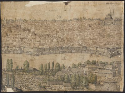 君士坦丁堡展望，第 14 张，梅尔基奥尔·洛克，1559 年 作者 梅尔基奥尔（Melchior Lorck）