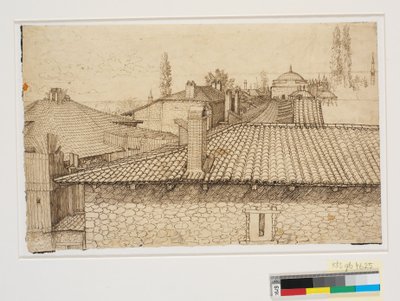 君士坦丁堡阿卡迪奥斯圆柱屋顶景观 作者 梅尔基奥尔（Melchior Lorck）