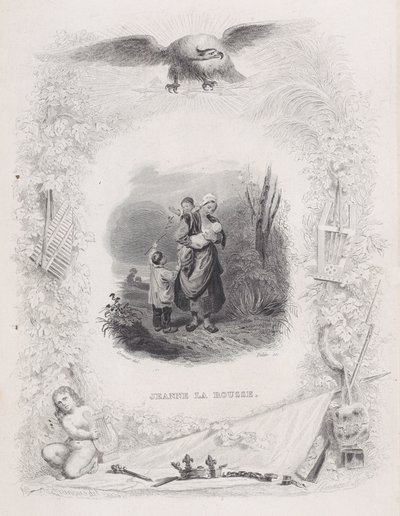 红头发的让娜》，选自《贝朗热之歌》，1829年。 作者 梅尔基奥·佩罗纳德