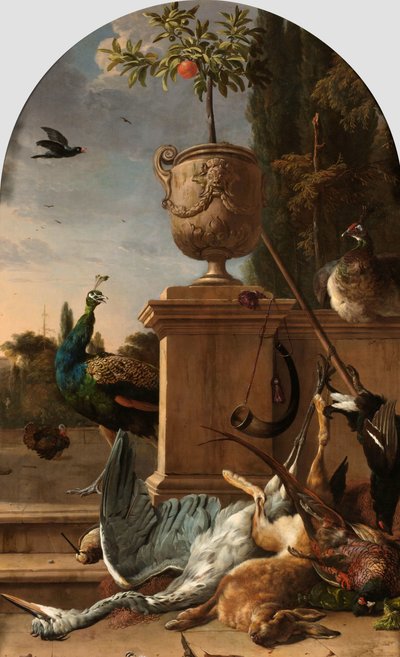 露台上的猎人包 露台上的猎人包 作者 Melchior d'Hondecoeter