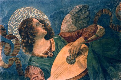 一位演奏琵琶的天使，十五世纪 作者 Melozzo da Forli