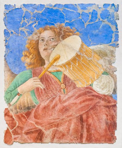 音乐制作天使，c.1480（修复的壁画） 作者 Melozzo da Forli