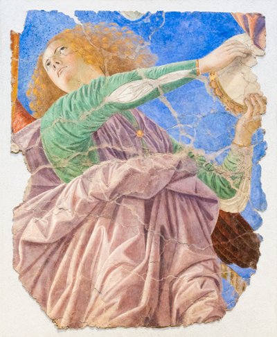 音乐制作天使，c.1480（修复的壁画） 作者 Melozzo da Forli