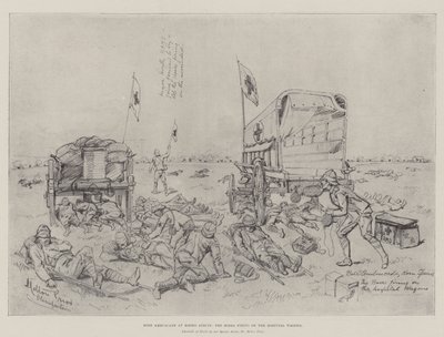 Boorn Ambuscade在Koorn Spruit，Boers在医院货车上开火 作者 Melton Prior