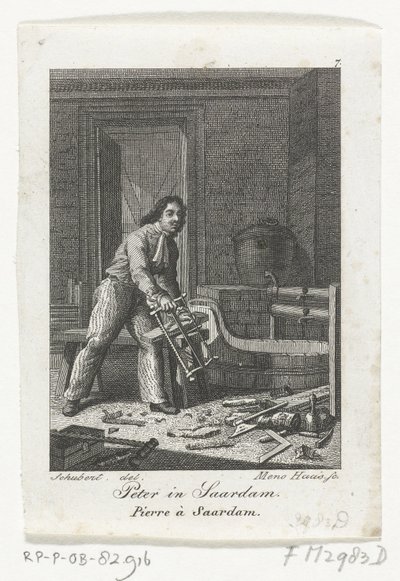 彼得大帝在Zaandam，1697年 作者 梅诺·哈斯