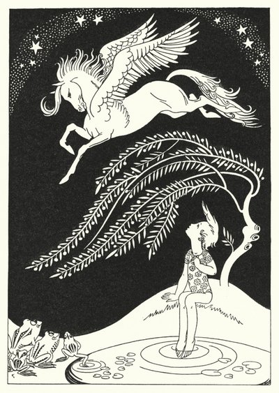 Downward came Pegasus, in wide sweeping circles (colour litho) 作者 梅林人
