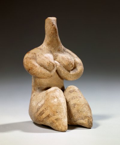 美索不达米亚：兵马俑风格的哈拉夫 fecondite 小雕像。 公元前 4500 年。 巴黎，卢浮宫博物馆 作者 美索不达米亚