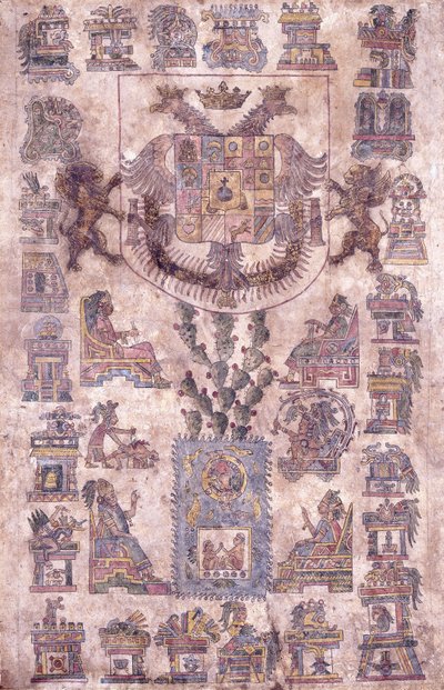 墨西哥的照明文件，展示总督索托马约尔的徽章，约1645年 作者 墨西哥学校