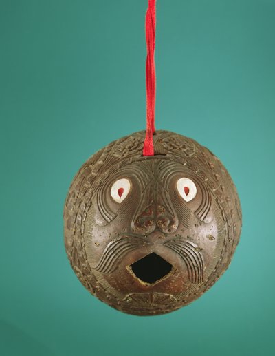 雕刻银行，19世纪末（椰子） 作者 墨西哥学校