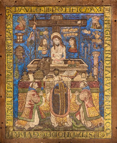 Messe de Saint-Grégoire / 羽毛马赛克，墨西哥 作者 墨西哥学校
