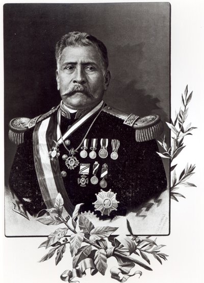 Porfirio Diaz的肖像（1830-1915） 作者 墨西哥学校