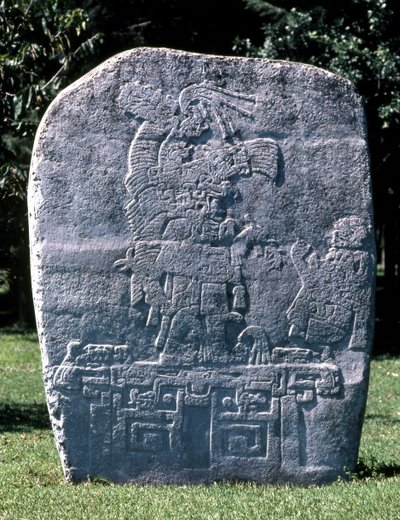 Stela，来自El Meson，晚期古典时期 作者 墨西哥学校