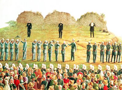 马克西米利安一世的处决（1832-67）（布面油画） 作者 墨西哥学校