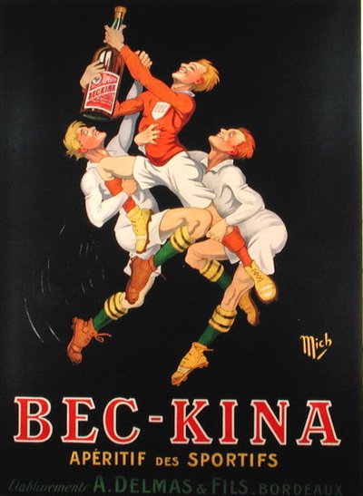 法国开胃酒 "Bec-Kina "的广告海报 作者 我