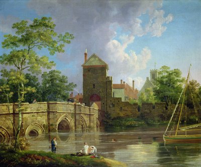 约克，约 1769 年，Layerthorpe Postern（布面油画） 作者 迈克尔 (1743-1801) 鲁克