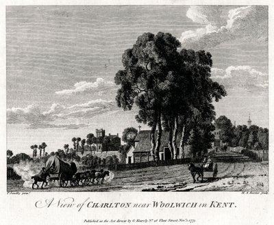 查尔顿（Charlton）风景，位于肯特郡伍尔维奇（Woolwich）附近，1775年。 作者 迈克尔·安吉洛·鲁克（Michael Angelo Rooker）