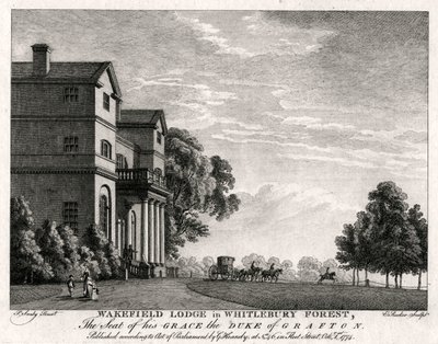 威克伯里森林（Whitlebury Forest），北安普敦郡的Wakefield Lodge，1774年 作者 迈克尔·安吉洛·鲁克（Michael Angelo Rooker）