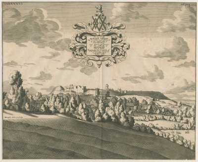 Tutbury城堡-远景：铜版画，编号[c 1686] 作者 迈克尔·伯格斯