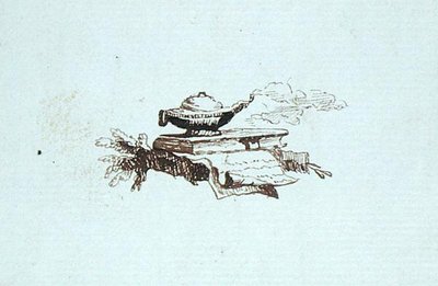 来自迈克尔-法拉第剪贴簿的图画（纸上笔墨）。 作者 迈克尔·法拉第