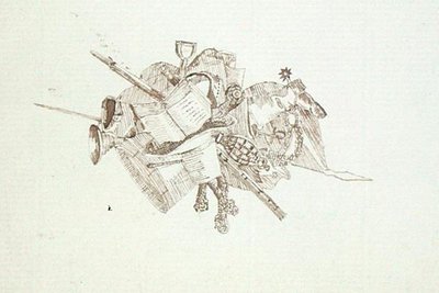 来自迈克尔-法拉第剪贴簿的图画（纸上笔墨）。 作者 迈克尔·法拉第