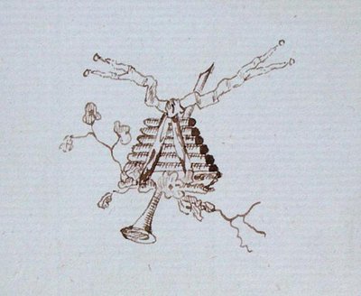 来自迈克尔-法拉第剪贴簿的图画（纸上笔墨）。 作者 迈克尔·法拉第