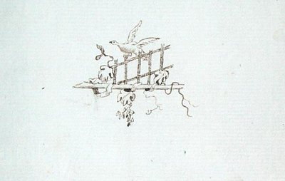 来自迈克尔-法拉第剪贴簿的图画（纸上笔墨）。 作者 迈克尔·法拉第