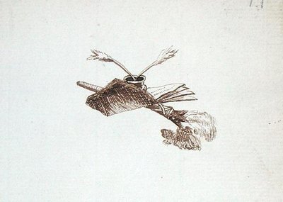 来自迈克尔-法拉第剪贴簿的图画（纸上笔墨）。 作者 迈克尔·法拉第