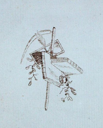 来自迈克尔-法拉第剪贴簿的图画（纸上笔墨）。 作者 迈克尔·法拉第