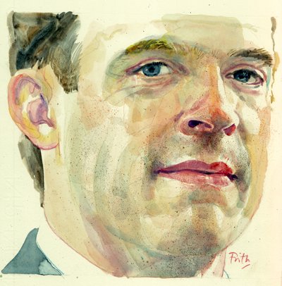 多米尼克-拉布（水彩画） 作者 迈克尔·弗里斯
