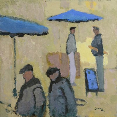 星期二是集市日，2016 年（亚麻布油画） 作者 迈克尔·G·克拉克