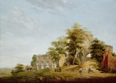 Buildwas修道院的废墟，1770年 作者 迈克尔·鲁克