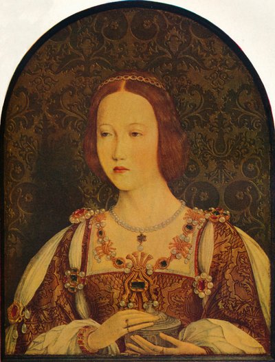 1530年代早期-16世纪早期，女人的肖像，可能是卡斯蒂利亚的伊莎贝拉一世，1930年。 作者 迈克尔·西顿