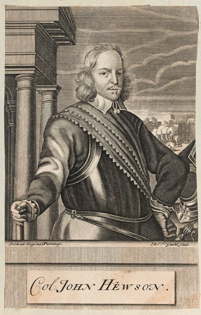 约翰休森上校，约 1647 年（雕刻） 作者 迈克尔·范德古赫特（Michael Vandergucht）
