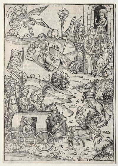 Der Schatzbehalter：  托比亚斯回到托比特；托比亚斯的妻子到来；天使为沙漠中的以利亚送去食物和饮料 作者 迈克尔·沃尔吉姆特