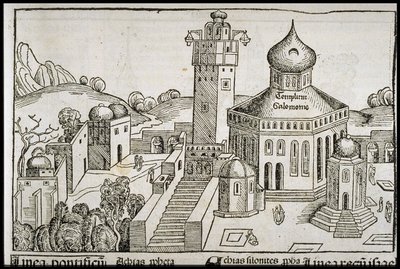 来自世界《谢德尔编年史》的圣殿骑士Salomonie，约1493年。 作者 迈克尔·沃尔吉姆特