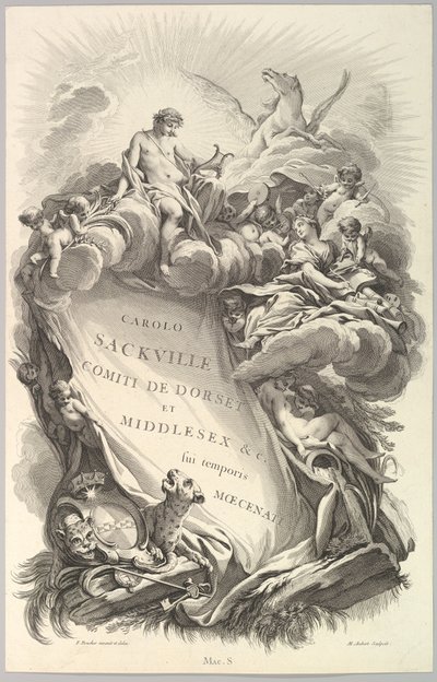 查尔斯·萨克维尔（Charles Sackville）墓的正殿，多塞特郡的伯爵。 1736。 作者 米歇尔·奥伯特