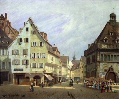 Place du Marche-aux-Fruits，科尔马，1875年 作者 米歇尔·赫特里希