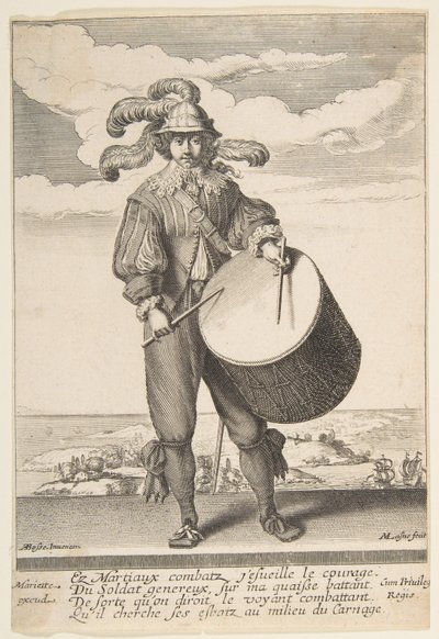 鼓手，1620-1667年。 作者 米歇尔·拉斯内