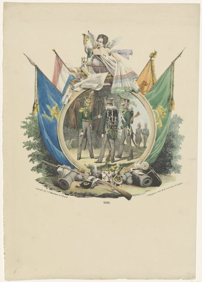 Vrijwillige Jagers der Leidse Hogeschool 奖章，1830 年 作者 米歇尔·穆罗
