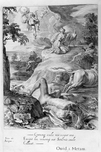 艾欧（Io）变成了一头母牛：水星割断了阿格斯（Argus）头，1655年 作者 米歇尔·德·马洛雷斯