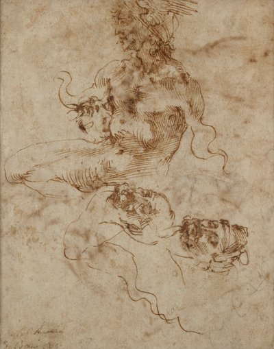 类似于特雷顿的人物，约1490-1560年 作者 米开朗基罗（Michelangelo Buonarroti）