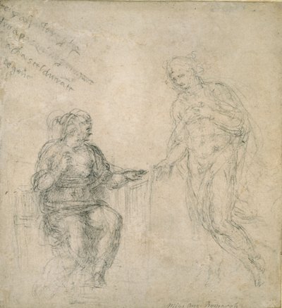 基督在复活后向他的母亲告别，16世纪 作者 米开朗基罗（Michelangelo Buonarroti）