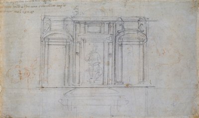 美第奇陵墓之一的设计，16世纪初 作者 米开朗基罗（Michelangelo Buonarroti）