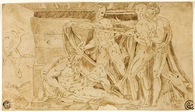 诺亚醉酒 作者 米开朗基罗（Michelangelo Buonarroti）