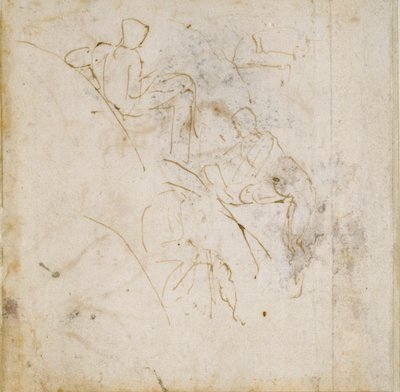 四个人物研究，约1490-1560 作者 米开朗基罗（Michelangelo Buonarroti）
