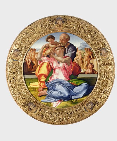 神圣家族与圣约翰（Doni Tondo），1504-05（另见156576） 作者 米开朗基罗（Michelangelo Buonarroti）