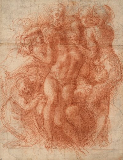哀歌，约1530年（红色粉笔） 作者 米开朗基罗（Michelangelo Buonarroti）