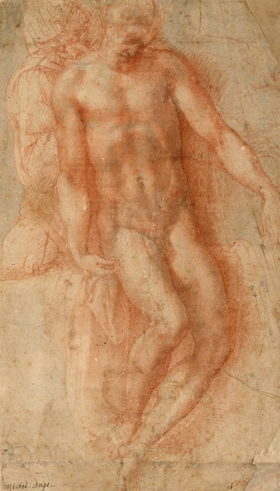 皮耶塔，约1530-36（红色粉笔）。 作者 米开朗基罗（Michelangelo Buonarroti）
