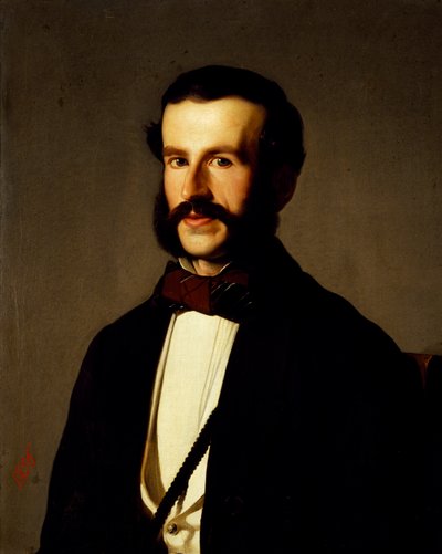 人像，Michel Angelo Pittatore（1825-1923），布面油画，59x72 厘米 作者 米开朗基罗（Michelangelo Buonarroti）