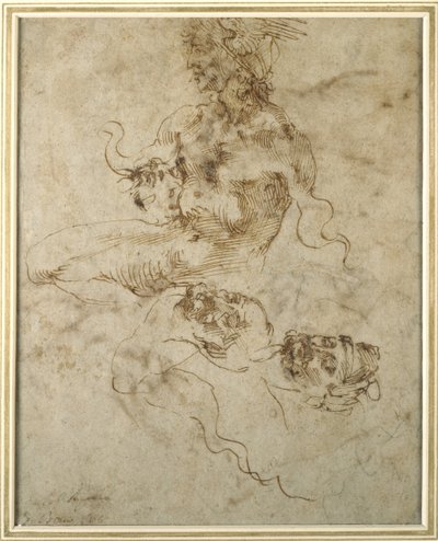 研究一名年轻人，坐在15012年之后 作者 米开朗基罗（Michelangelo Buonarroti）